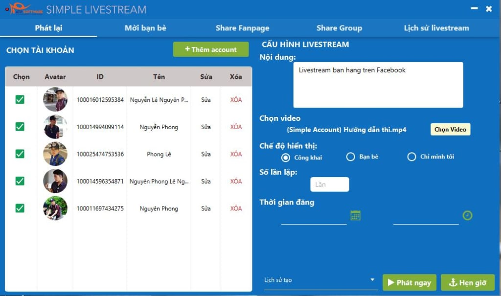 phan mem live stream ban hang simple livestream